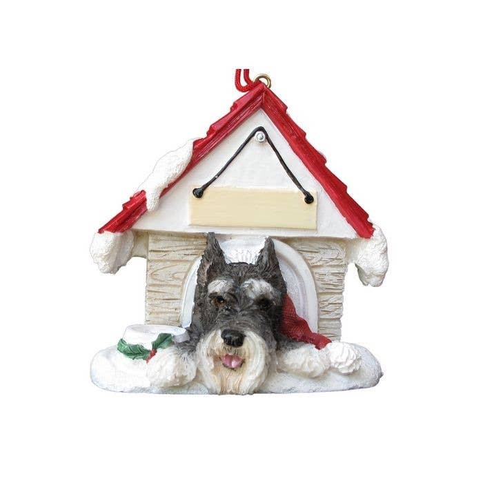 Schnauzer Doghouse Ornament for wholesale by E&S Pets