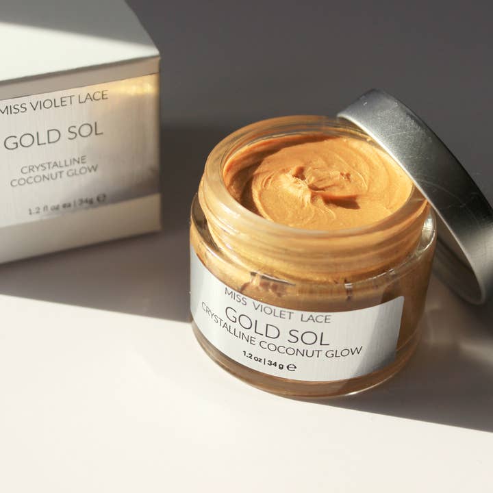 Miss Violet Lace LLC - Wholesale Body Cream/Lotion - Gold Shimmer Cream · Coconut Body Lotion // Gold Sol1