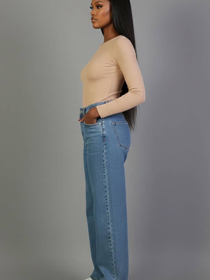 CAPELLA APPAREL - Wholesale Knit Top - Women's - Ribbed Round Neck Long Sleeve Top5