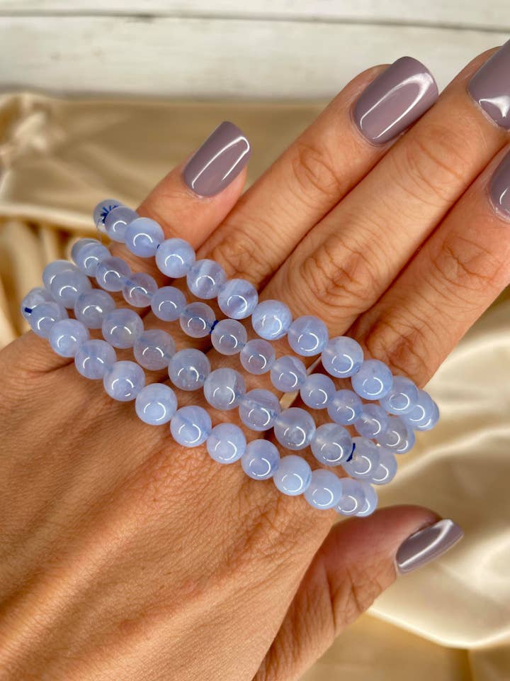 Pulsera ágata de encaje azul para venta al por mayor de Serendipity Crystals