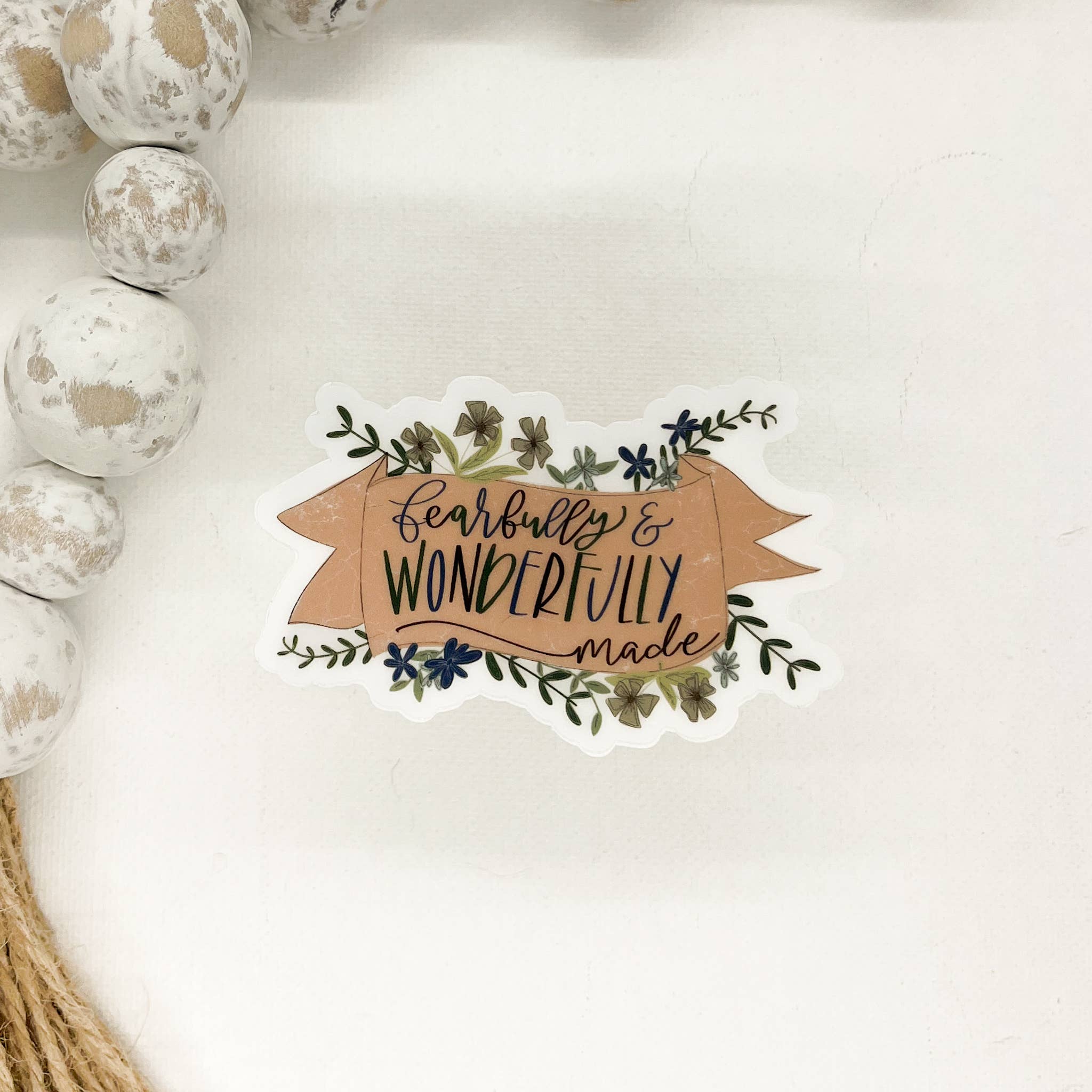 Savannah and James Co – wholesale Klistermärke – Fearfully & Wonderfully Made, Klar Vinyl, Klistermärke, 3x3 in