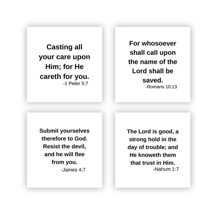 Carlson Homestead Quilting - Wholesale Fabric - KJV Bible Verse Precut Quilt Squares – Set of 26 | Fabric Charm Pack on White Cotton3