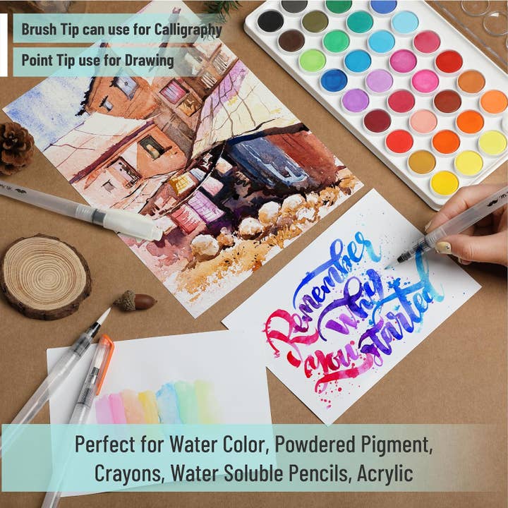Mr. Pen – wholesale Paint/wax brush – Mr. Pen Watercolor Brush Pens, 12 pcs