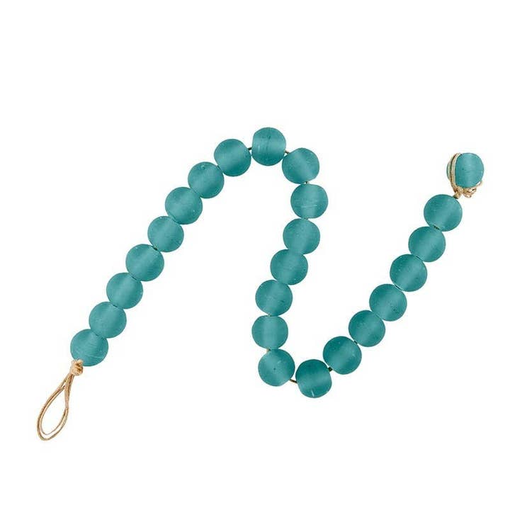 Teal Glass Decor Beads for wholesale by Angle