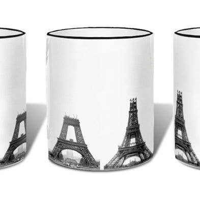 Construction of Eiffel Tower Mug for wholesale by The Retrospect Group Collection