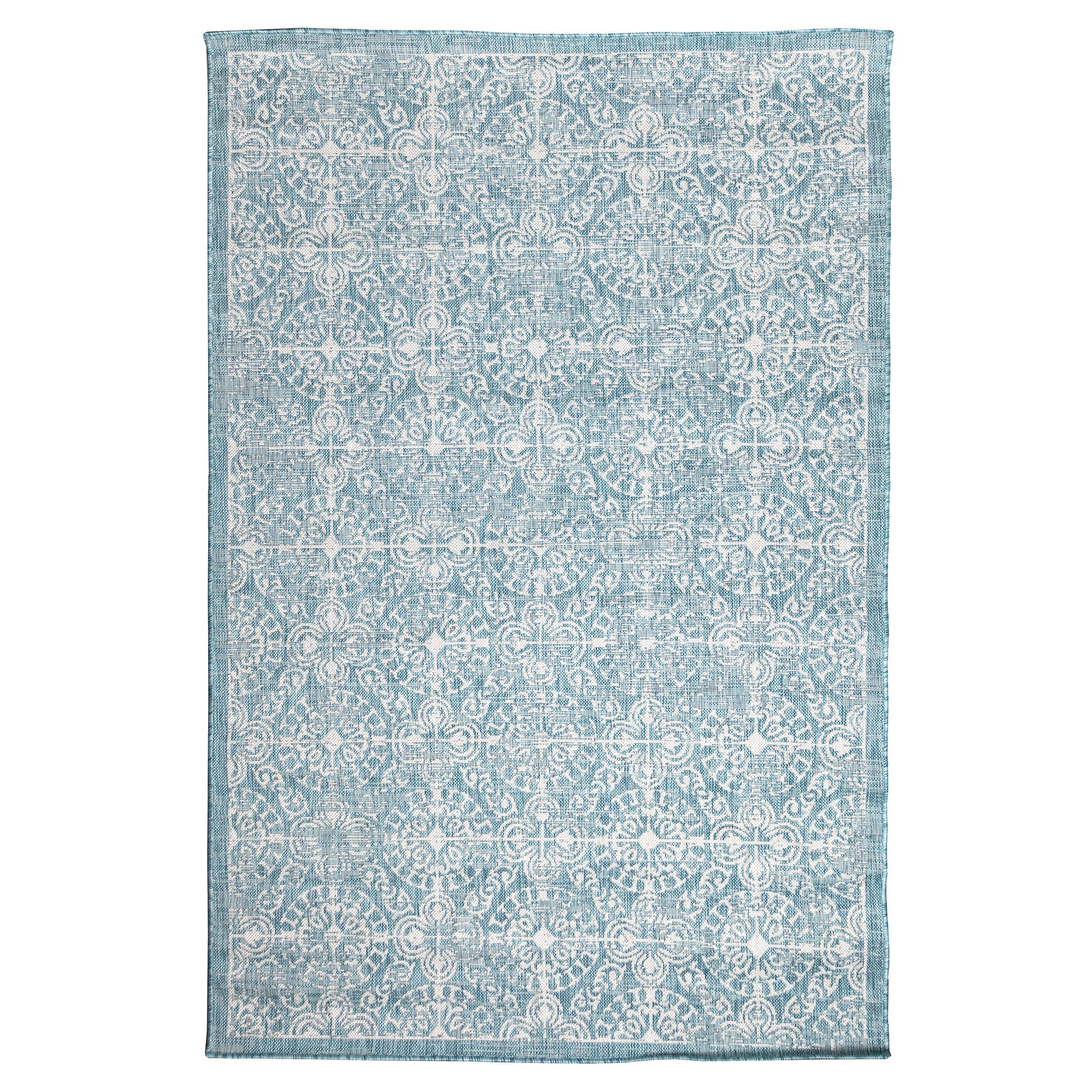 Carmel Antique Tile Indoor/Outdoor Rug Aqua for wholesale on Faire1