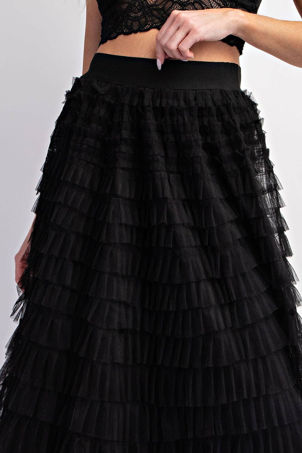 Sweet Generis - Vendita all'ingrosso Gonna - Donna - Gonna lunga a più strati in tulle a rete1