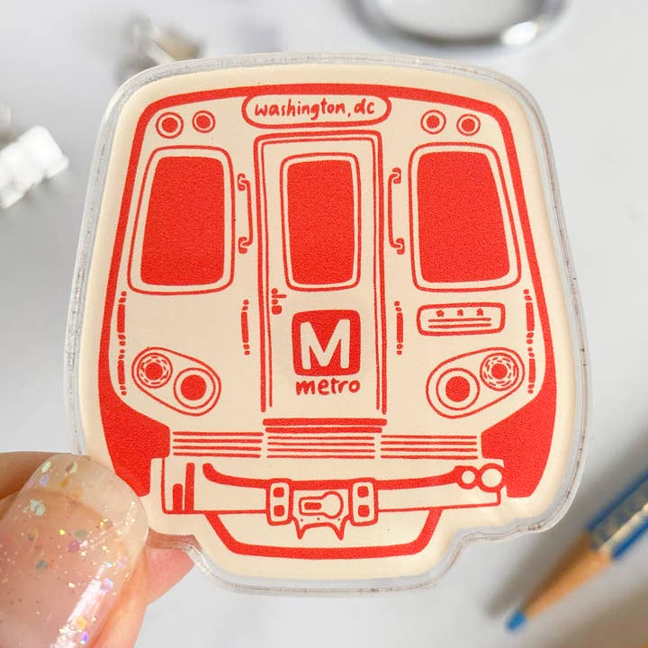 Billie Claire Illustration (Handmade) - Wholesale Magnet - Acrylic Magnet - DC Metro (Multiple Line Colors Available)1