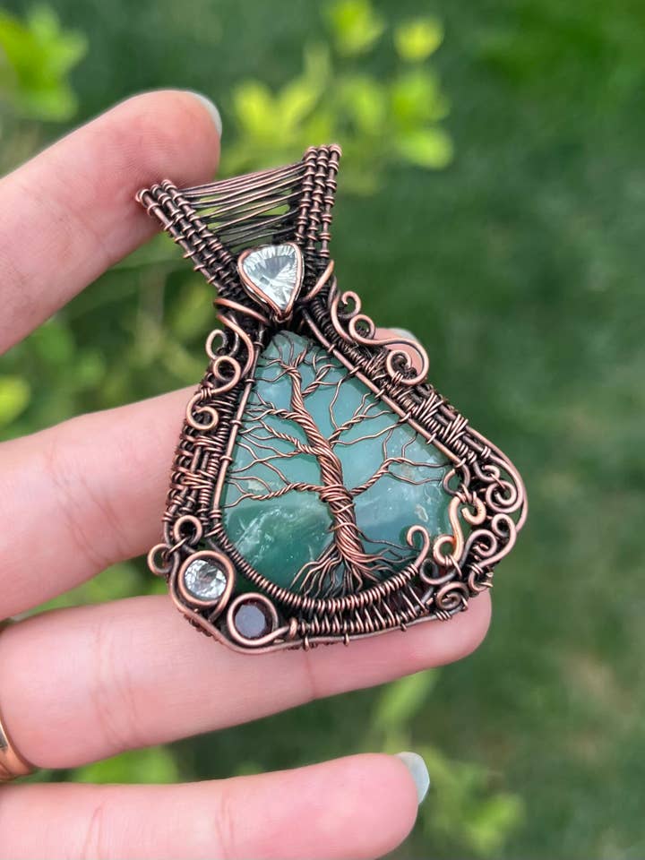 Intricate Tree of Life - Wire and Gemstone Jewelry for wholesale by Sunday's Jewels