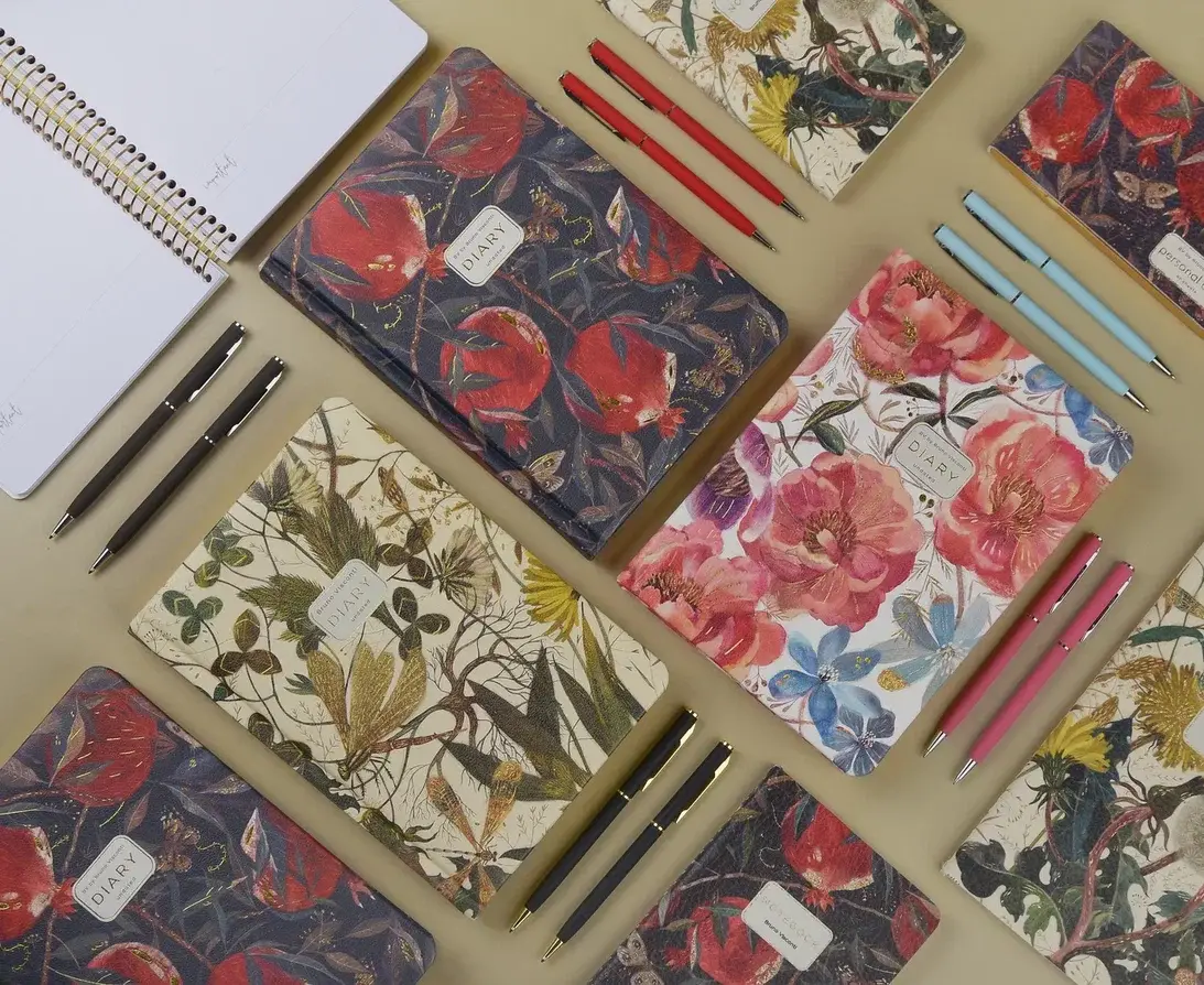 BV by Bruno Visconti - Wholesale Planner - A5 Vegan Leather Hardcover Daily Planner -Summer Greens2