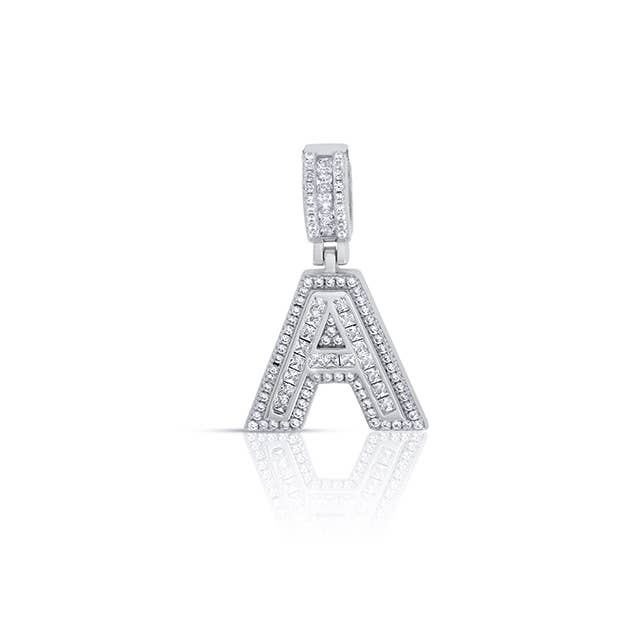 Mini ciondoli a forma di blocco baguette in argento Sterling per la vendita all'ingrosso da parte di NYC Sterling