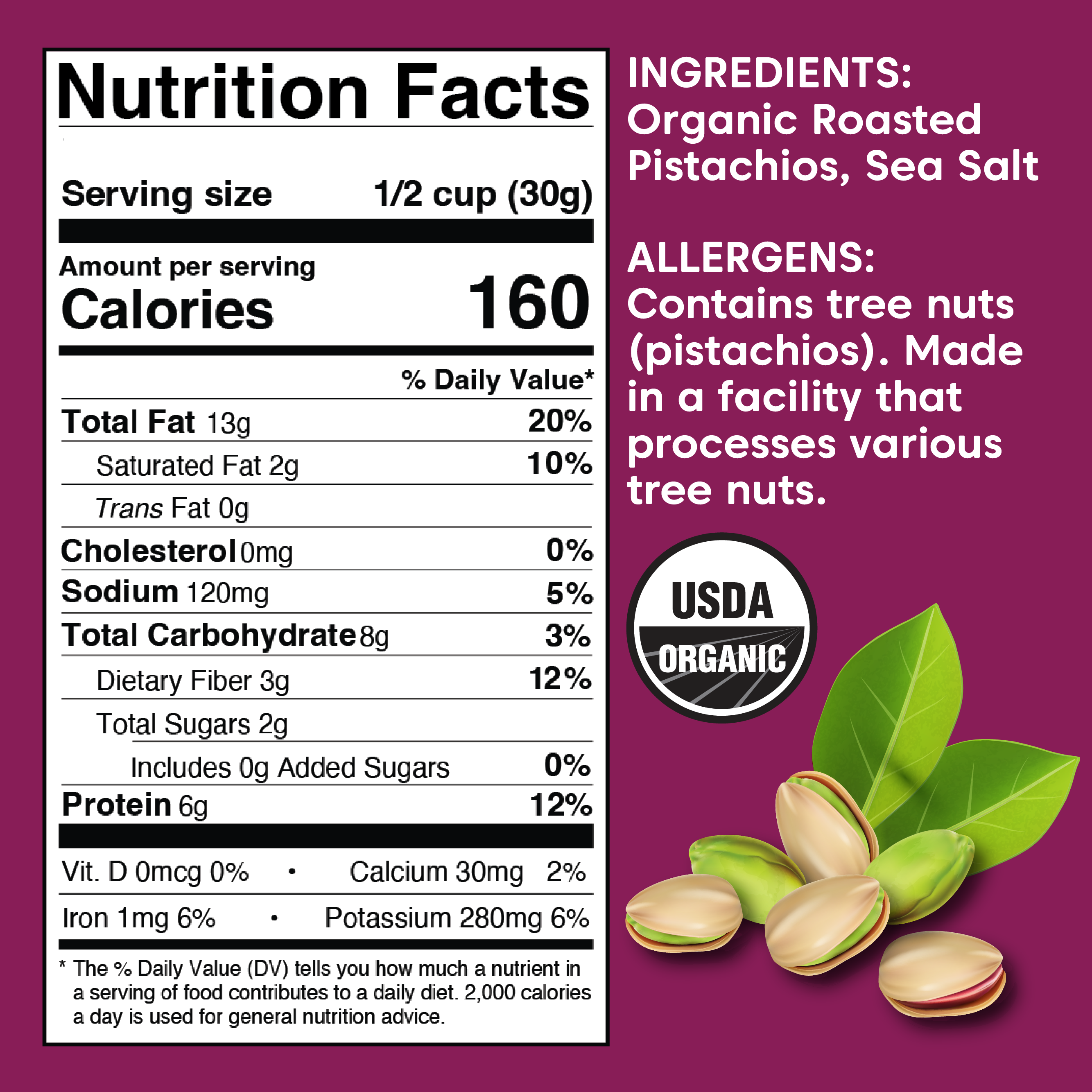 Wilderness Poets - Vente Noix - Pistaches de Californie biologiques, rôties et salées1