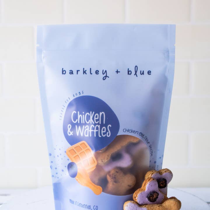Barkley & Blue - Wholesale Pet Biscuit - Dog - Chicken & Waffles - Dog Bone Biscuits - Barkley & Blue