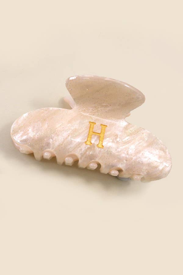 JOSSLYN by wall to wall - Wholesale Hair Clip - Women's - PERSONALIZED INITIAL MONOGRAM HAIR CLAW CLIPS | 40H8154