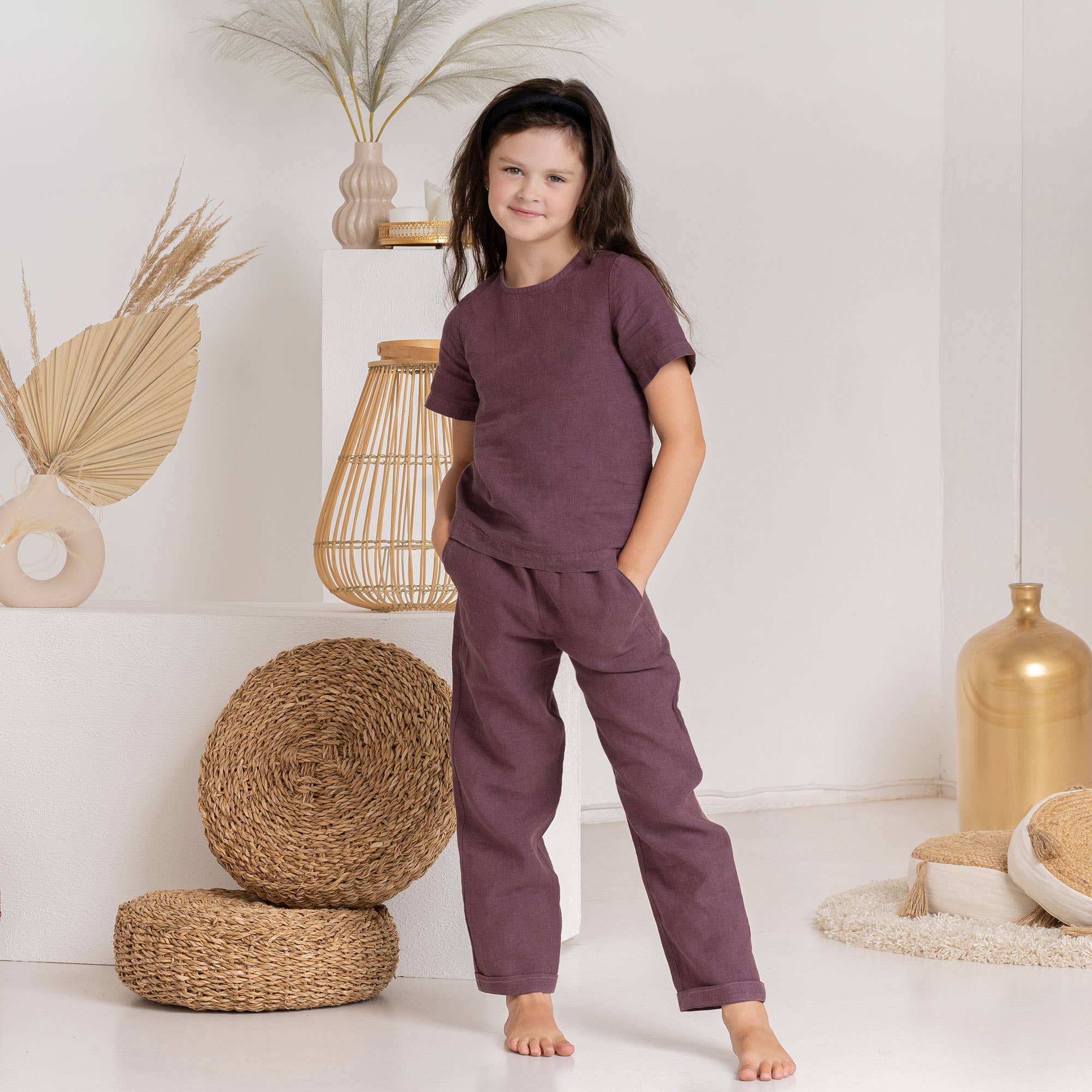 menique - Wholesale Pants - Kids - Kids' Linen Pants - Boys & Girls Linen Trousers Mini Dakota1