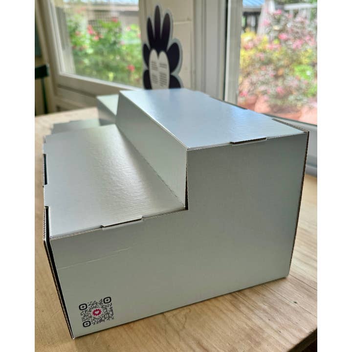 Habit Cosmetics - Wholesale Retailer Display - Beauty & Wellness - Corrugated Cardboard 2-Tier Display Unit