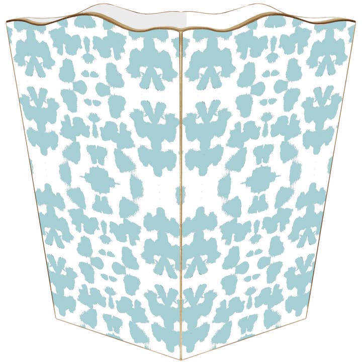 Cestino gettacarte in legno fatto a mano Chintz Mist Laura Park per la vendita all'ingrosso da parte di Marye-Kelley