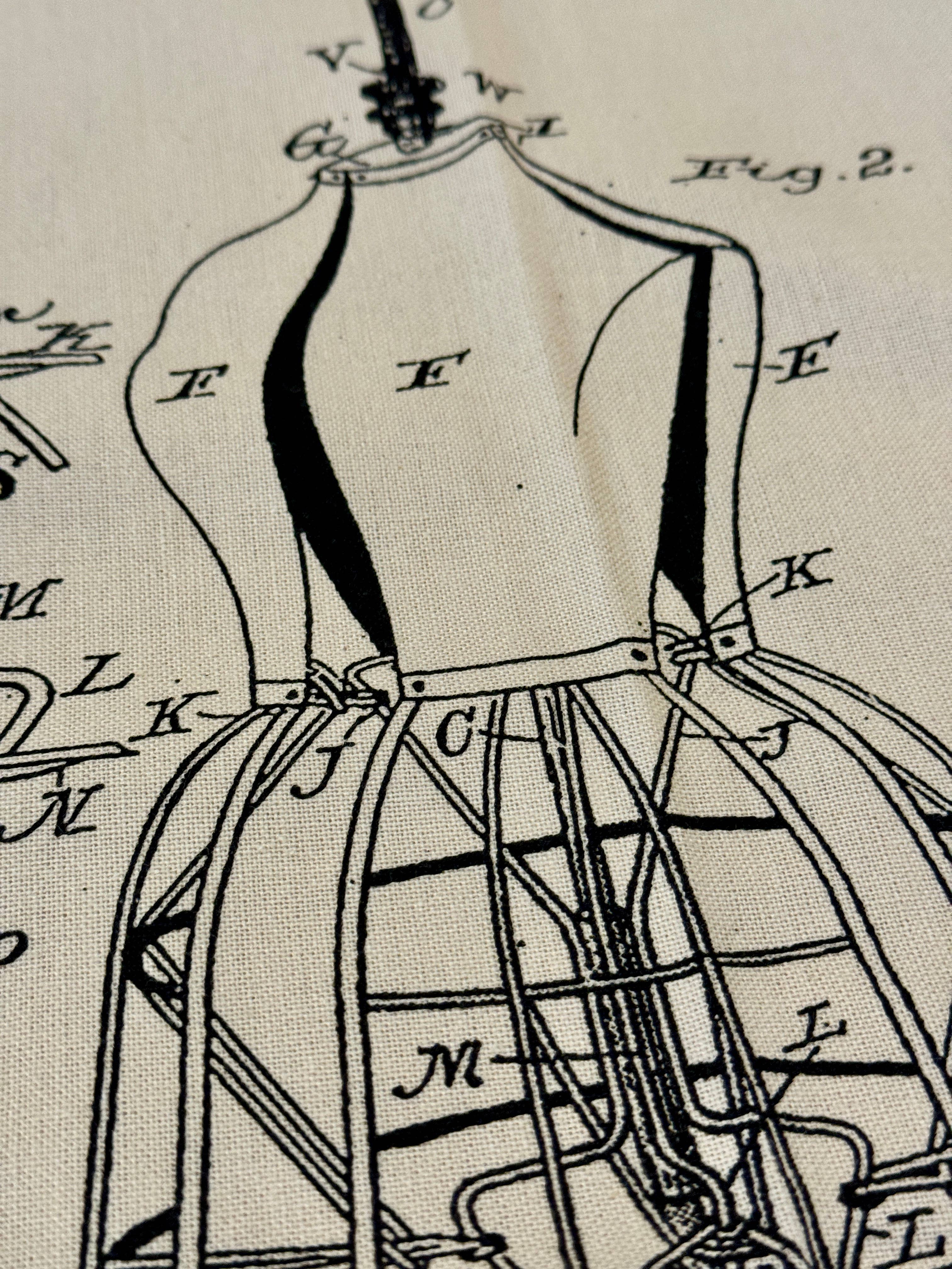 Monahan Papers - Wholesale Tea Towel - Screen Printed C.H. Griffin Dress Form Tea Towel 3