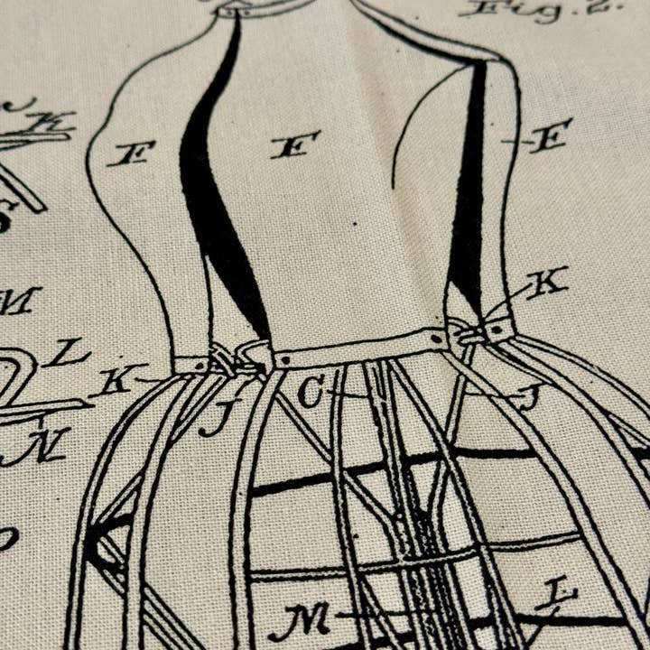Monahan Papers - Wholesale Tea Towel - Screen Printed C.H. Griffin Dress Form Tea Towel 3
