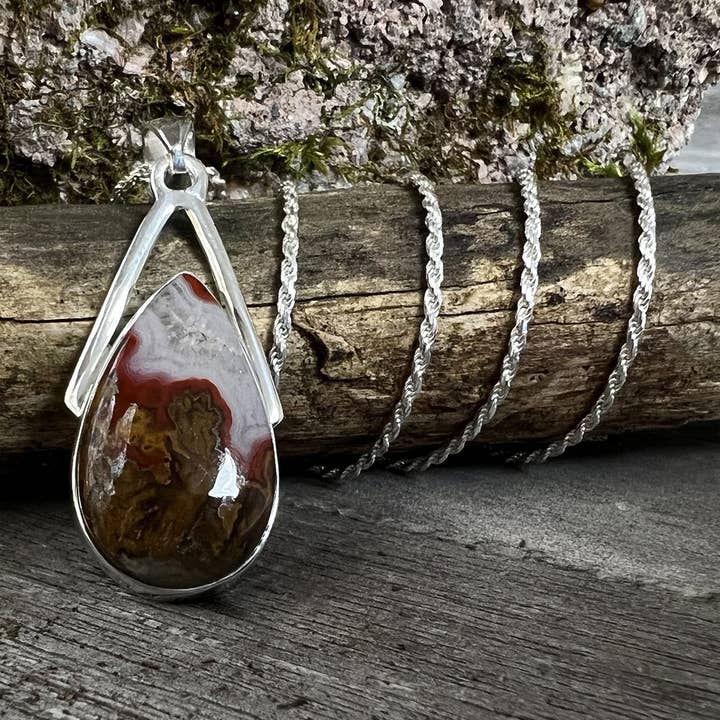 SÖM AGAT LÄNKARM HÄNGE STERLING SILVER för wholesale av Nugent Jewelry