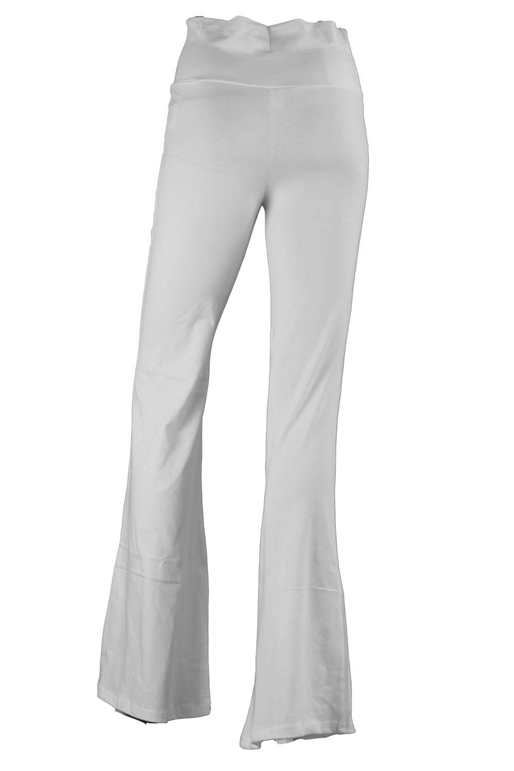 Sunshine Joy - Wholesale Pants - Women's - Blank White Yoga Flares for Tie-dyeing Stretchy Cotton/Lycra1