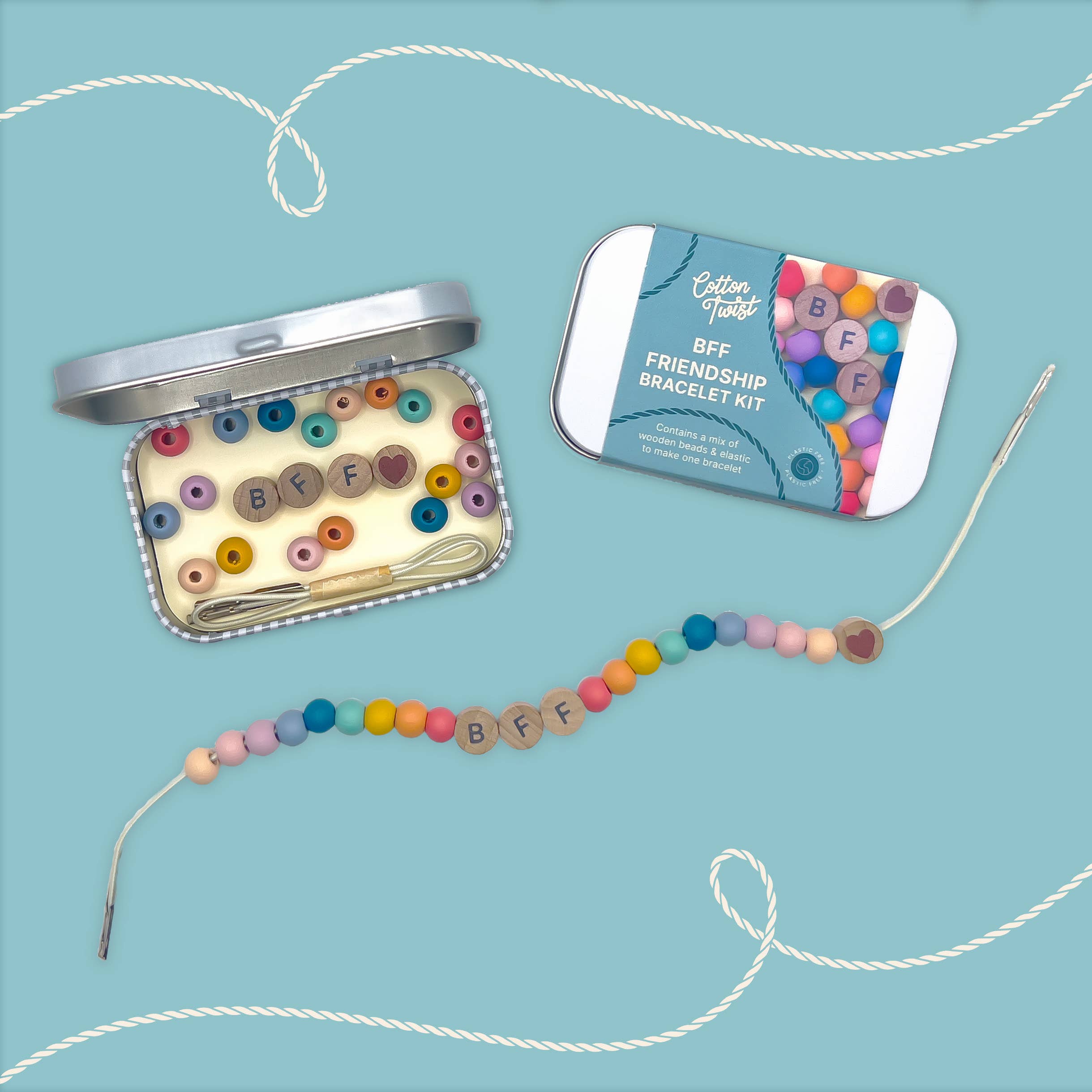Cotton Twist (USA DUTIES PAID) - Wholesale DIY Jewelry - Kids - Beaded BFF Friendship Bracelet Gift Kit4