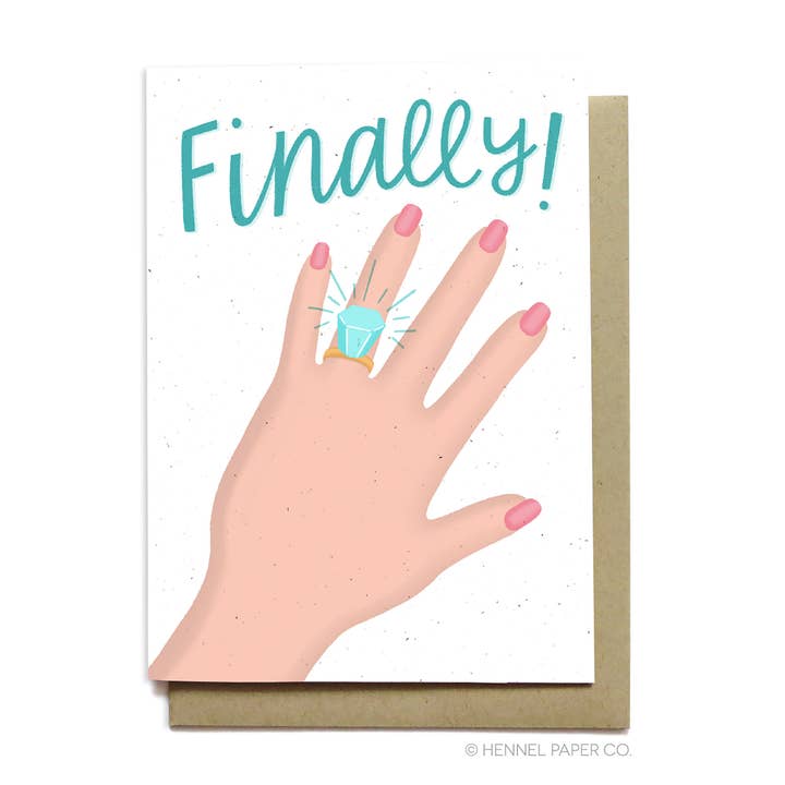 Wedding Card - Finally! for wholesale by Hennel Paper Co.