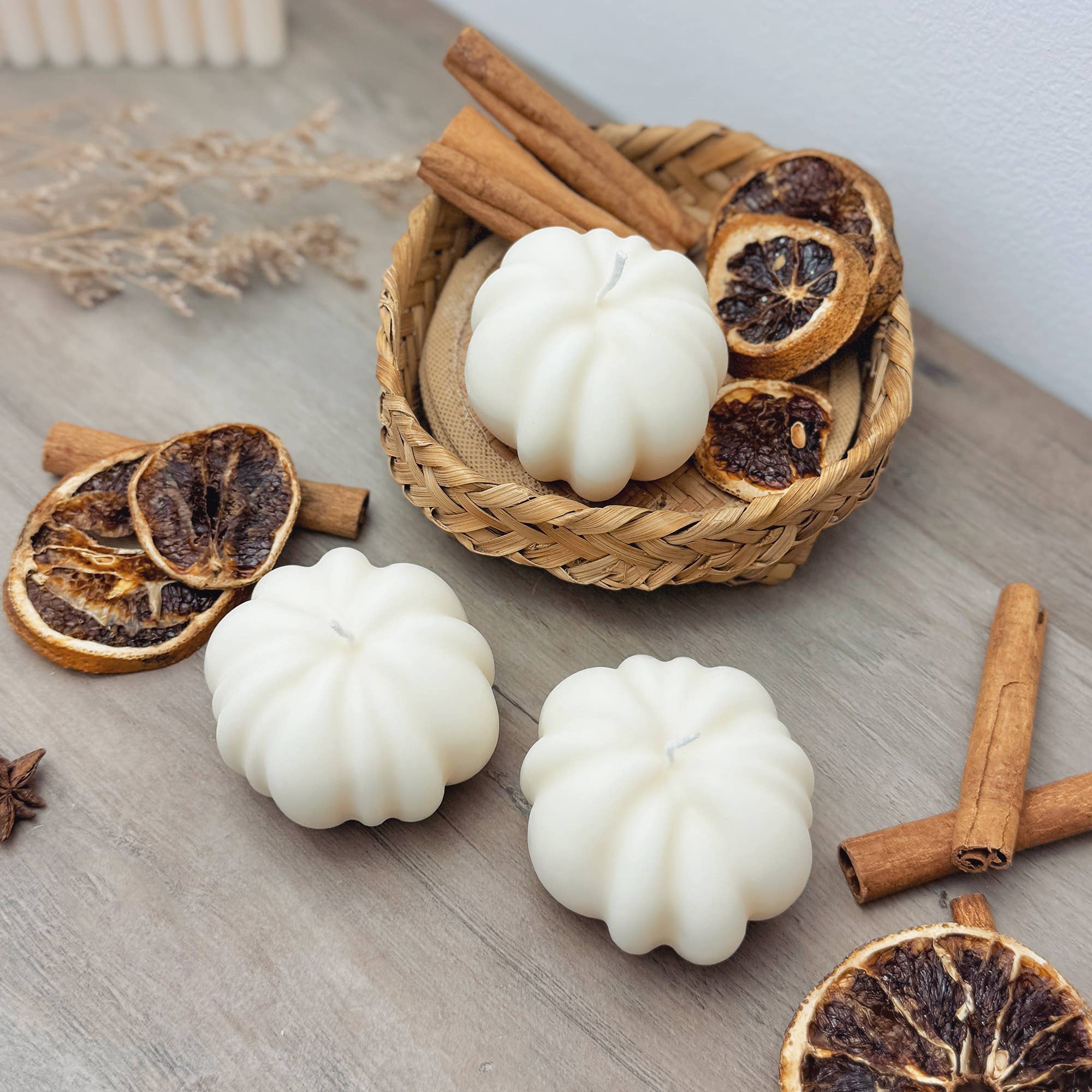 Eli and Things - Wholesale Novelty Candle - White Pumpkin Candle - White Halloween Decoration11