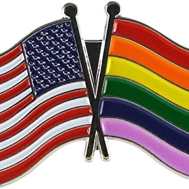 WizardPins - Vendita all'ingrosso Spilla da bavero - Spilla con bandiera arcobaleno bandiera USA x Gay Pride