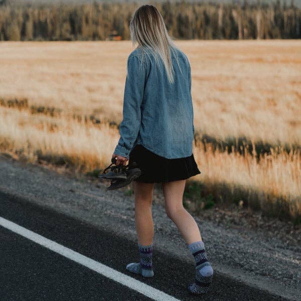 Solmate Socks - Wholesale Socks - Women's - Wisteria Crew Socks | Eco-Friendly & Made in the USA