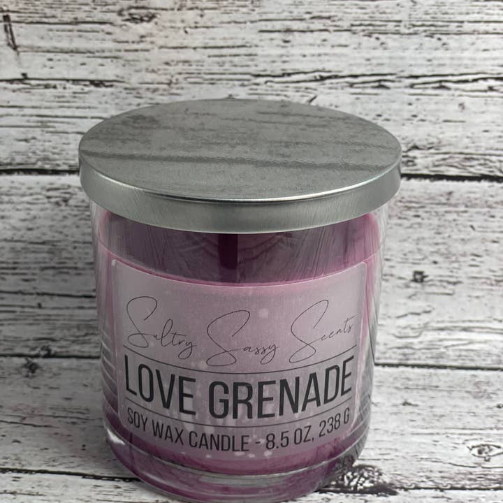 Sultry Sassy Scents - Wholesale Jar/Filled Candle - Love Grenade - Soy Wax Candle2