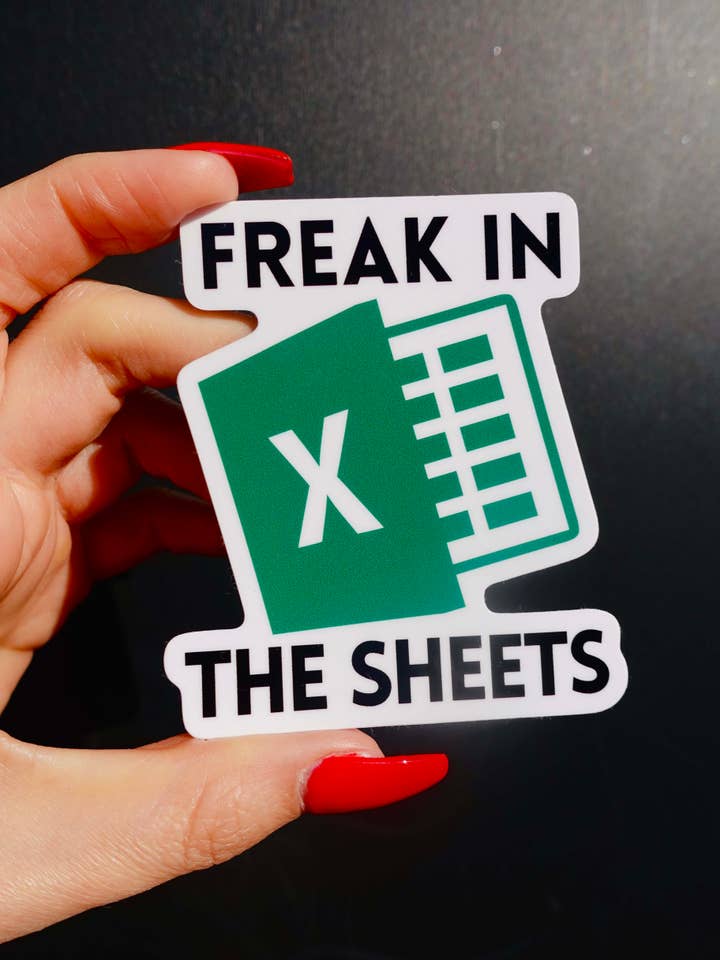 Autocollant Vinyle "Freak In The Sheets" - Autocollant Humour de Bureau pour la vente par Untamedego LLC