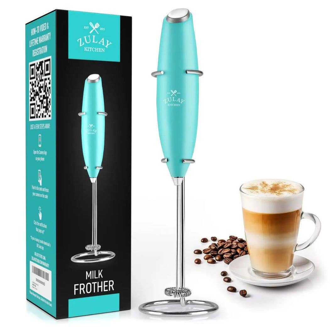 Zulay Kitchen - Wholesale Kitchen Tool/Gadget - Powerful Handheld Milk Frother with Stand10
