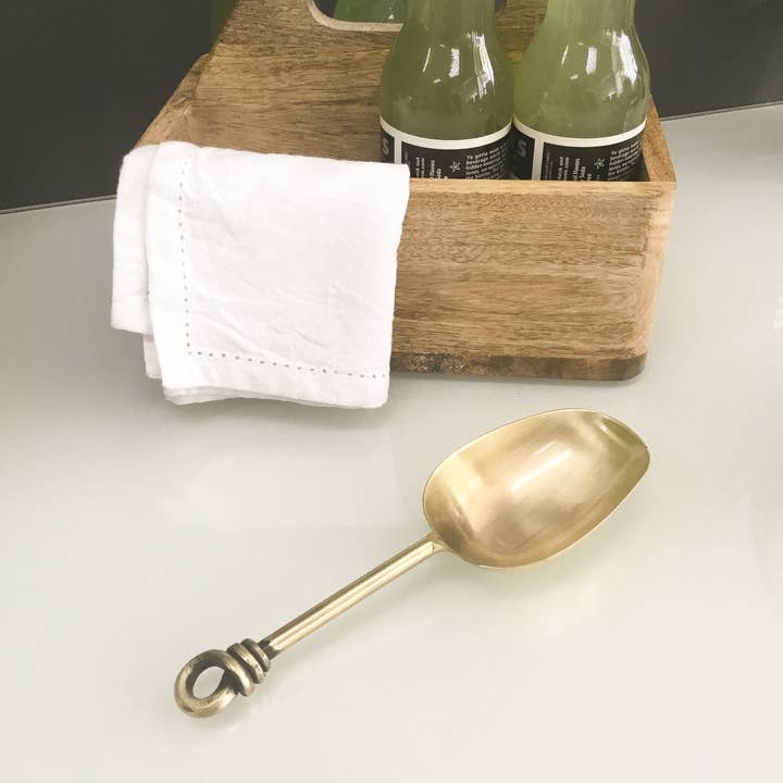 India Handicrafts Inc - Wholesale Ice Cream Scoop - Golden Knot Ice Scoop