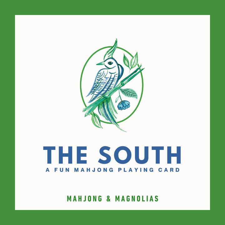 The South: A Fun Mahjong Playing Card (Set of 4) for wholesale by Mahjong & Magnolias