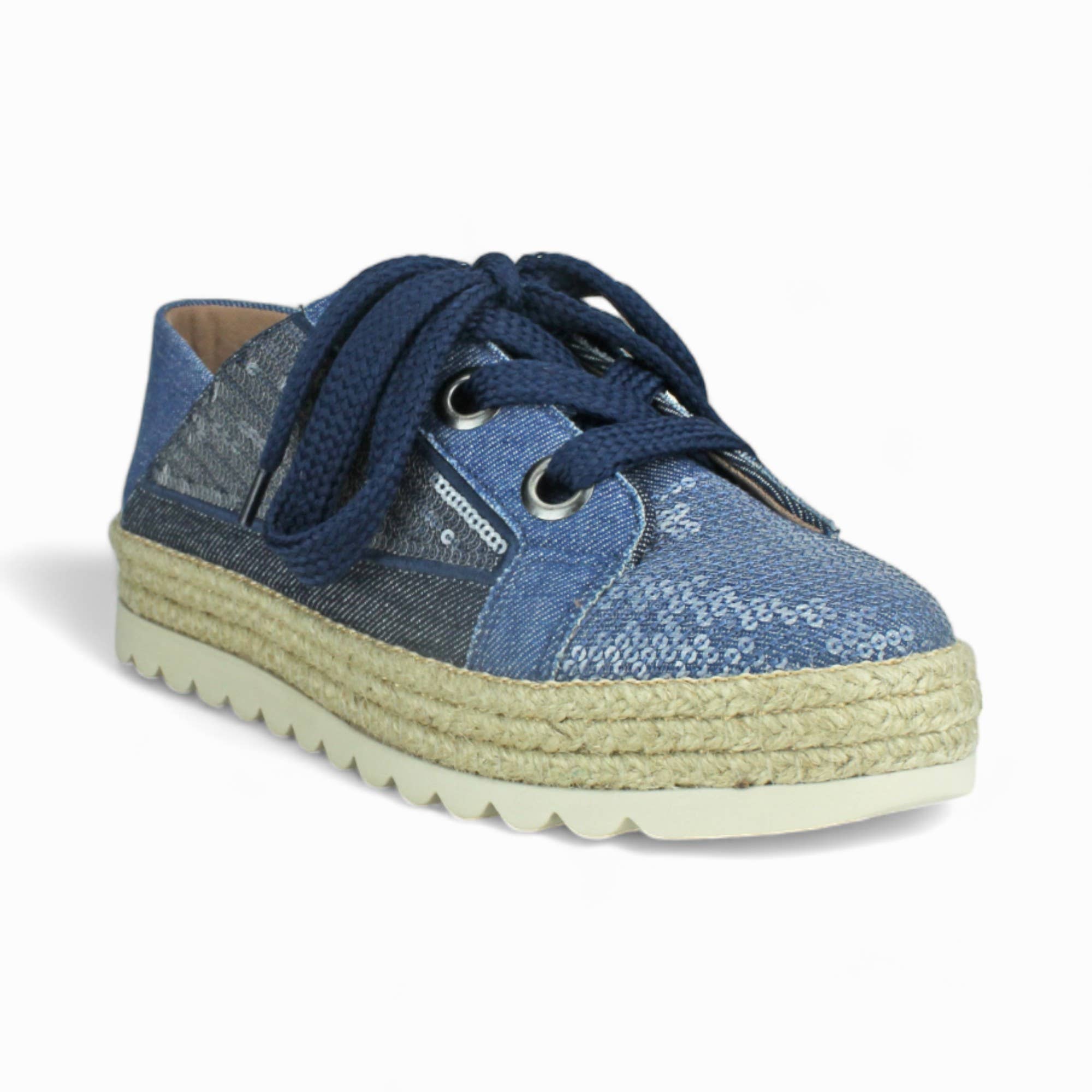 Love Rio – Großhandel Lifestyle-Sneaker – Damen – *Fast weg* Pailletten-Sneaker Blue Jean 3960661
