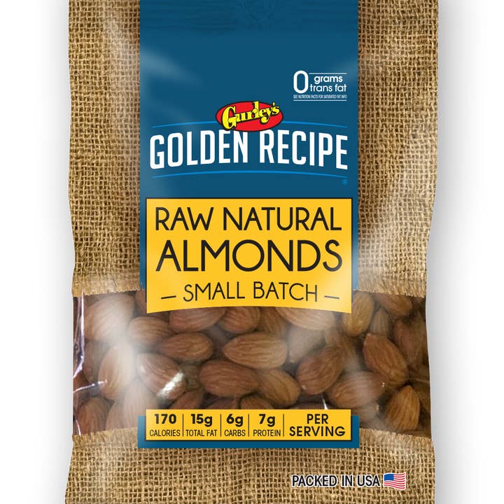 Shop The King - Wholesale Nuts - Gurley's Gold Rec Almonds Raw 2.75 oz Bag0