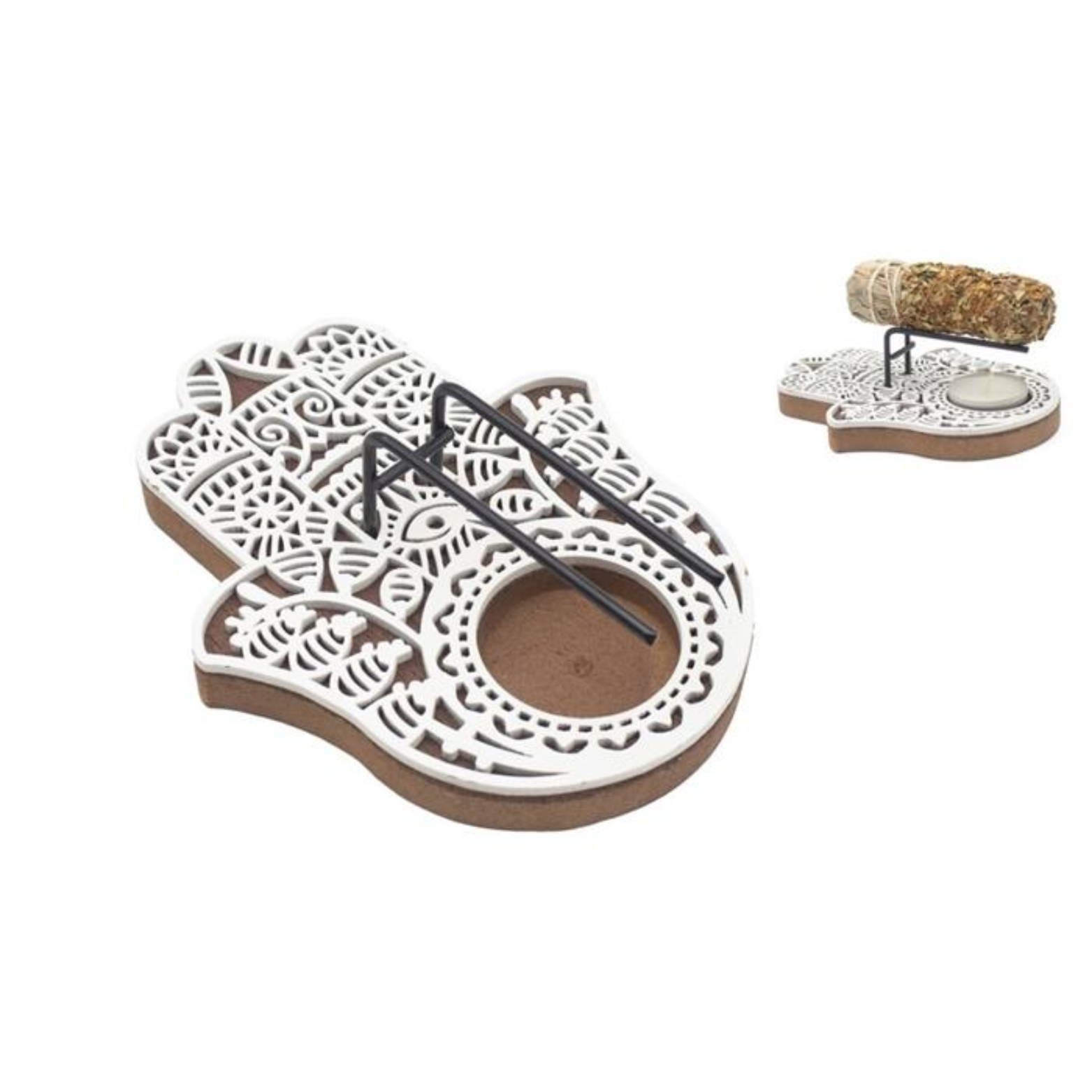 Green Tree – wholesale Incense holder – Palo Santo & White Sage Burner Hamsa Hand0