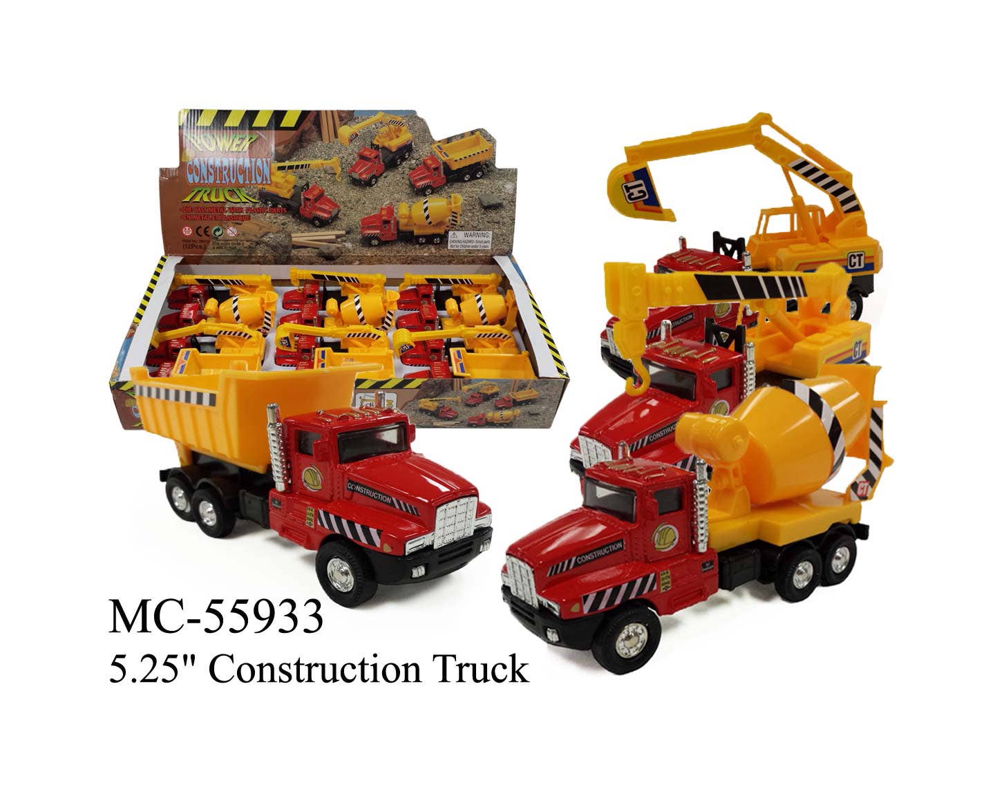 Luna Die-cast Cars - Wholesale Toy Car/Truck - Kids - Construction Truck Die Cast Car