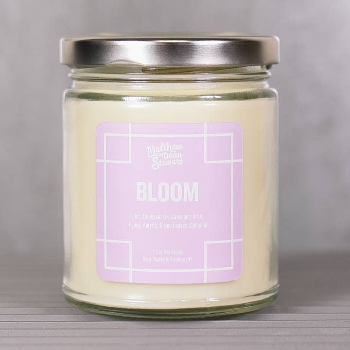 BLOOM - 7.2 oz LGBT+ Soy Wax Jar Candle for wholesale by Matthew Dean Stewart
