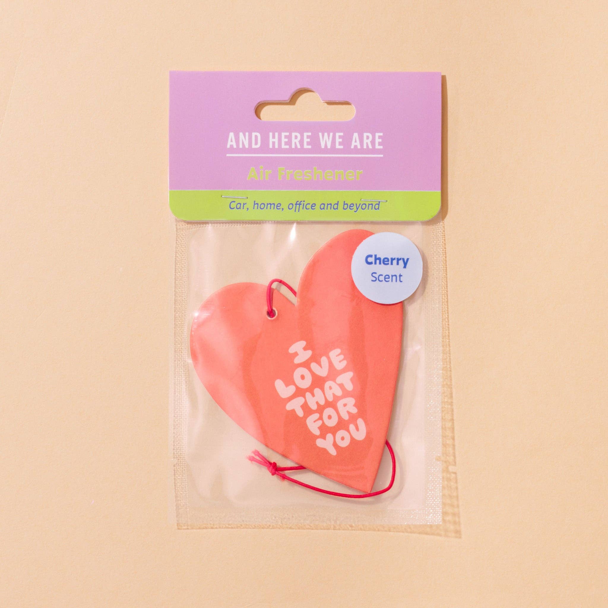 And Here We Are - Wholesale Air Freshener - Love That for You Air Freshener - Cherry - - Stocking stuffer, Holiday, Gift Guide Heart, 4