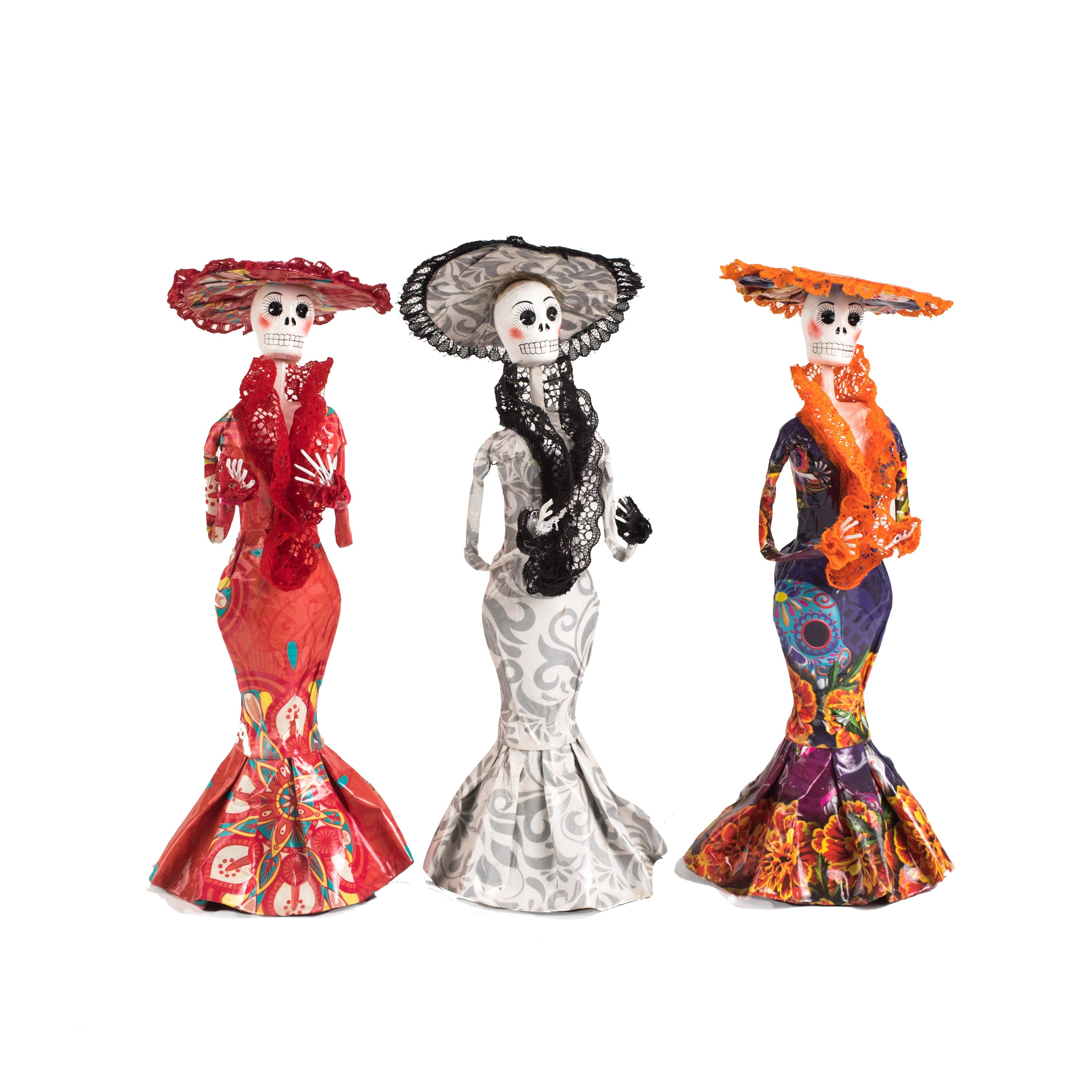 Amae Incense - Venta al por mayor Figura decorativa - Figura de Catrina de Papel Maché Hecha a Mano - Figura de Altar del Día de los Muertos7