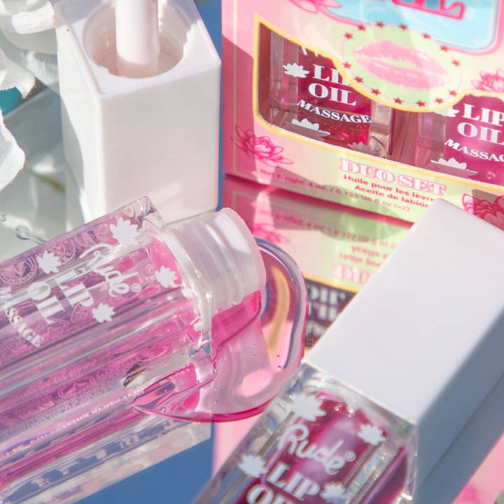 Rude Cosmetics - Wholesale Lip-gloss - Lip Oil Massage Duo4