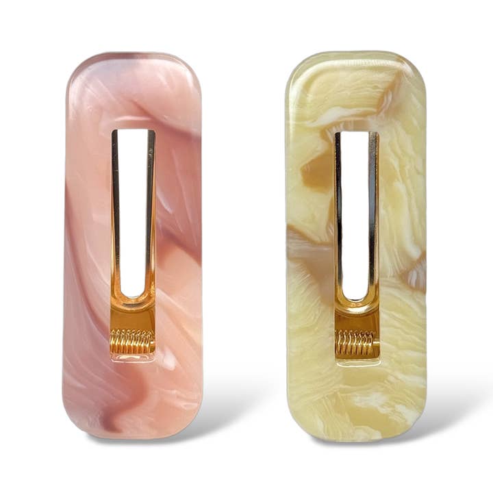 Duo-Barrette-Set - Französischer Marmor für den Großhandel von HoneyLux