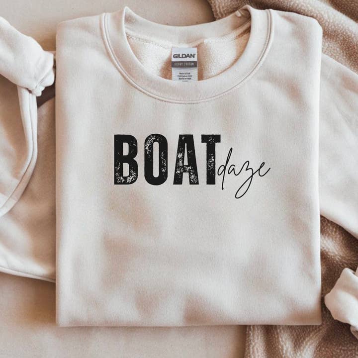 Boat Daze Graphic Sweatshirt for wholesale by M.B. Paper Design