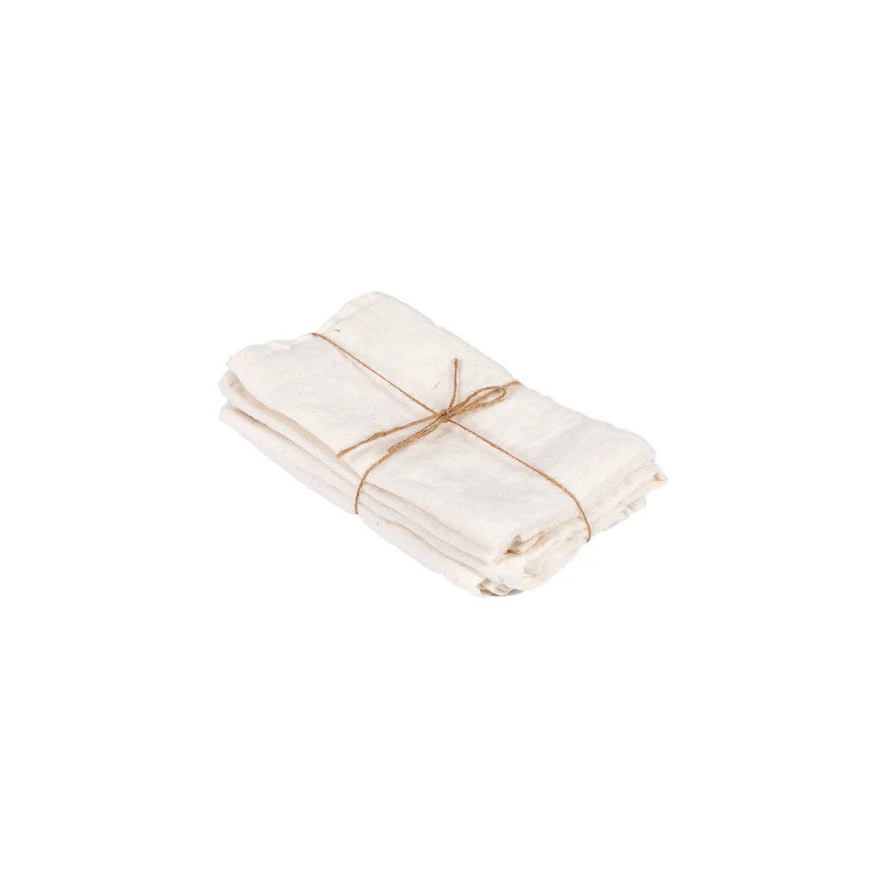 Bazar Bizar Living – wholesale Dinner & cloth napkin – The Linen Napkin - White - Set of 46