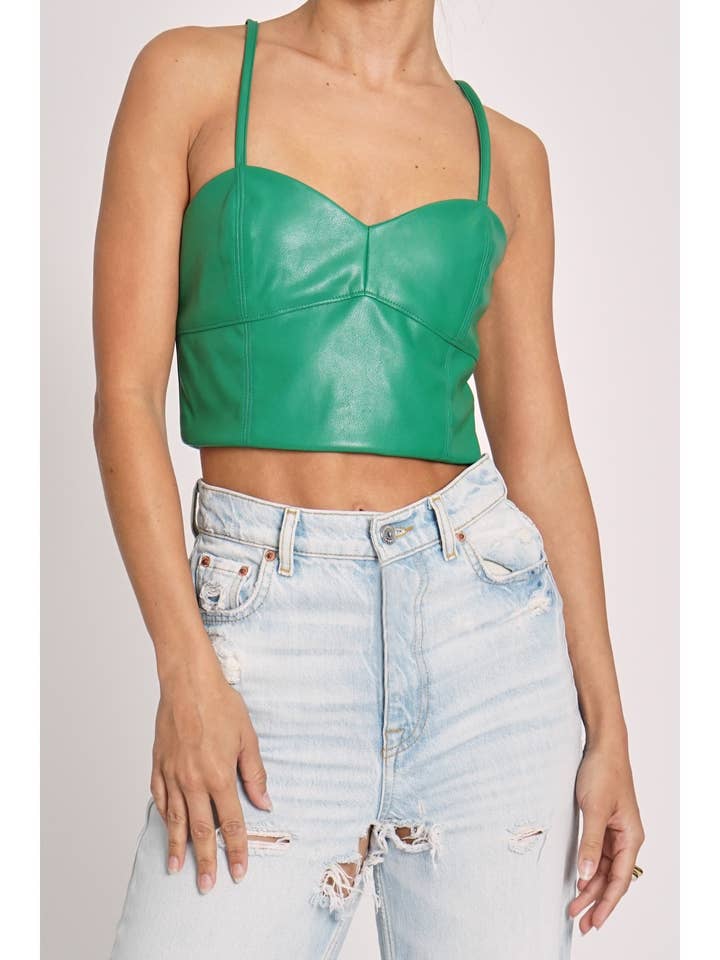 BESKÅRET PU TOP for engroshandel hos Sans Souci