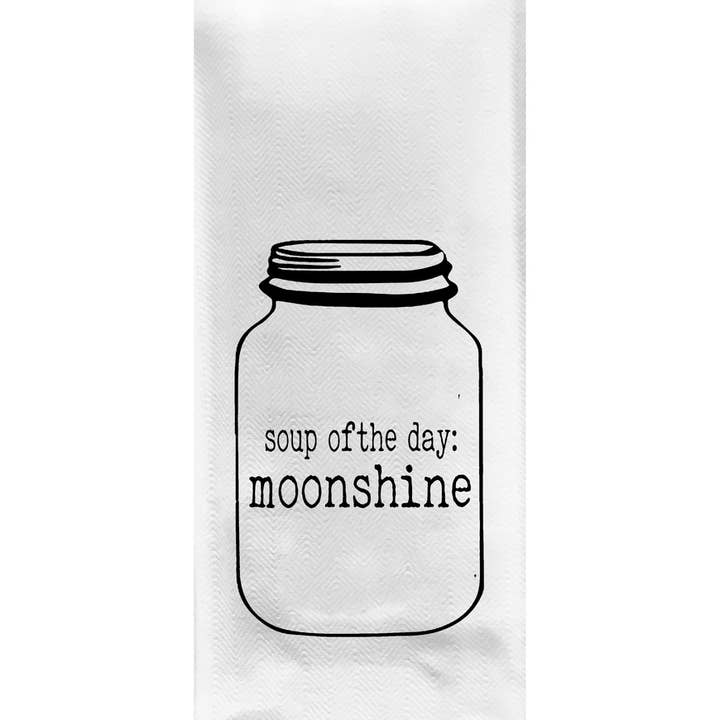 Dagens soppa Moonshine kökshandduk för wholesale av Layne Wilson