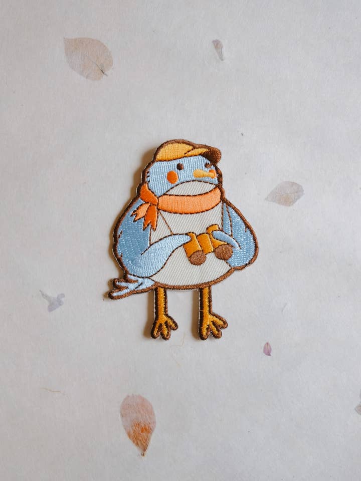 Birder Iron-On Patch (New Size 3” x 2.25”) for wholesale by Justine Gilbuena