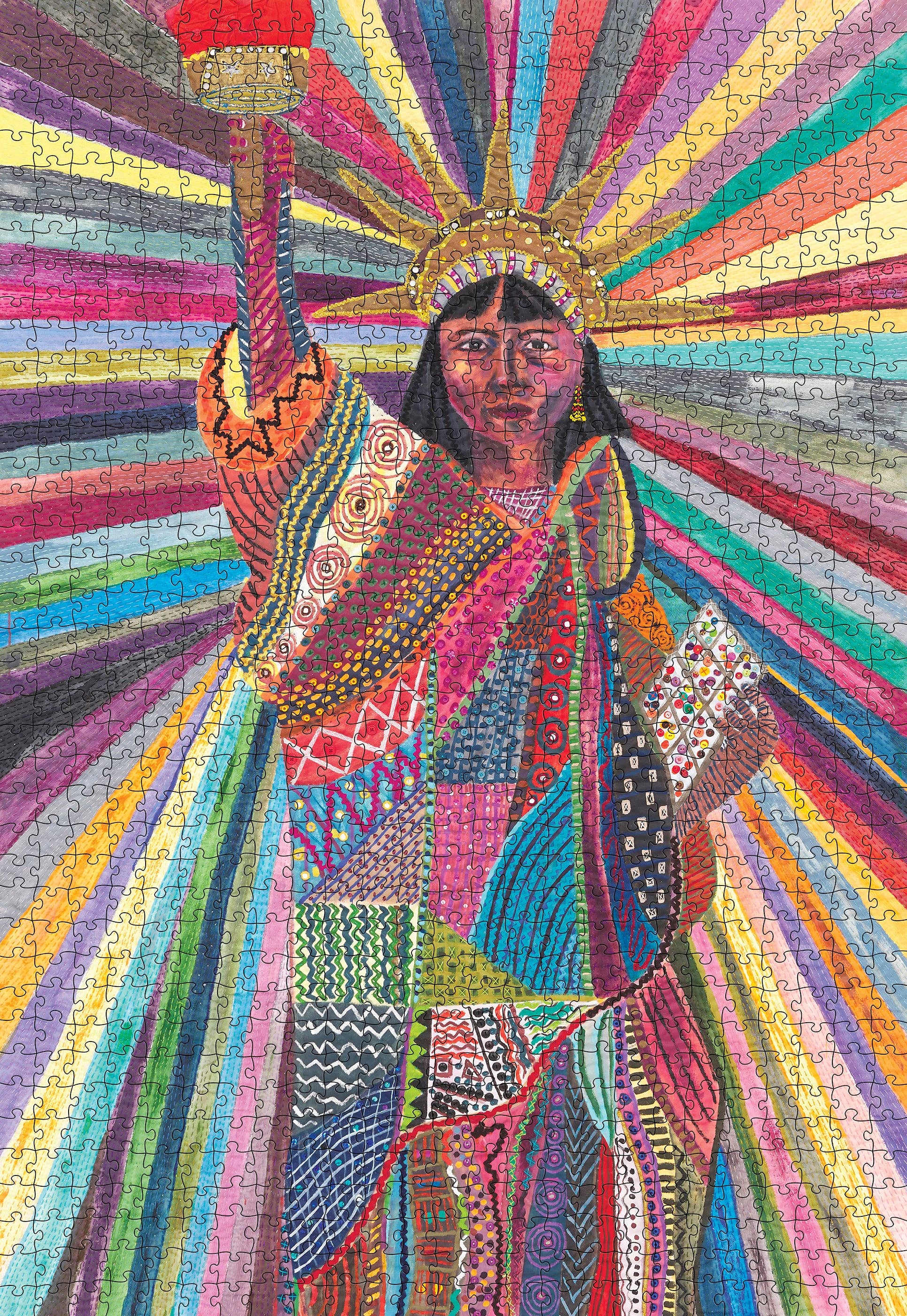 Pomegranate - Wholesale Puzzle - Adult - Pacita Abad: L.A. Liberty 1000-Piece Jigsaw Puzzle1